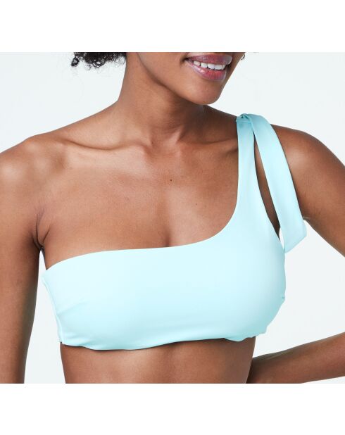 Essentiella türkisfarbener BH ohne Bügel, Stirnband und ohne Schale