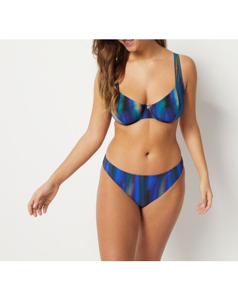 Klassischer Baltischer Bügel-BH mit blaugrünem Aufdruck