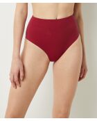 Braguita de bikini de cintura alta Promesse by etam en granate burdeos