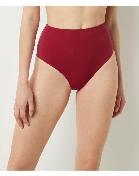 Promesse by team bordeauxrood granaat bikinibroekje met hoge taille