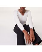 Warm Me Up T-shirt met kant ecru