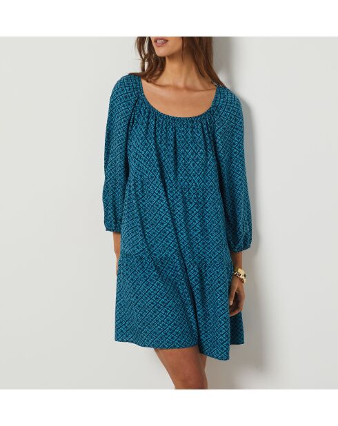 Petrolblau/türkisfarbenes Lelix Kleid