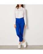 Dunkelrote Indigohose