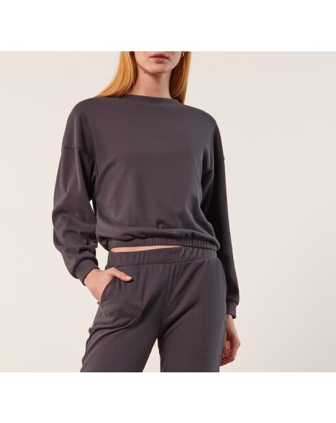 Anthrazitfarbenes Maude-Top