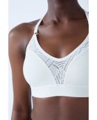 Sujetador con aros en color blanco energético