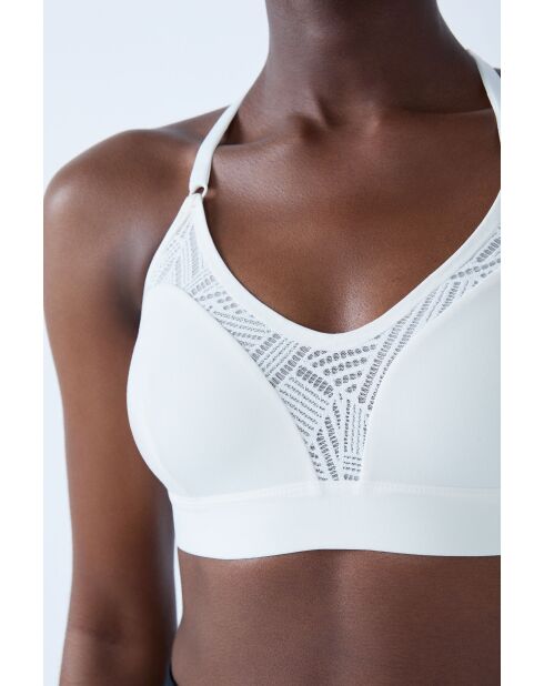 Sujetador con aros en color blanco energético