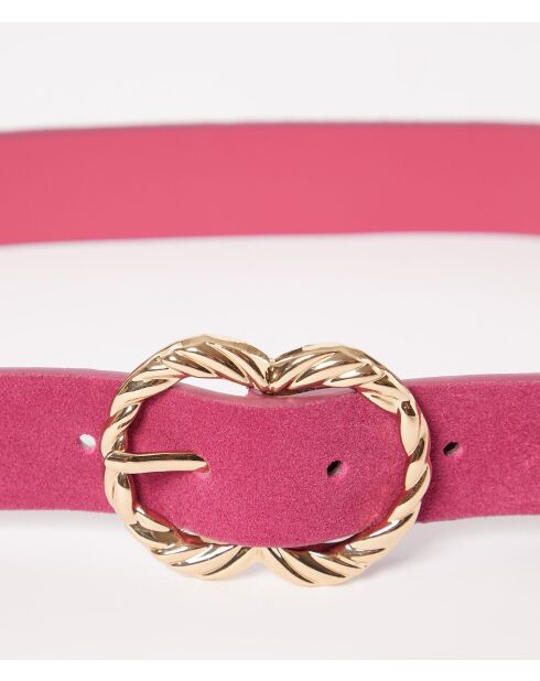 Ceinture Frenchie rose bonbon