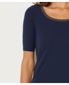 Warm Me Up Mitternachtsblaues Spitzent-Shirt