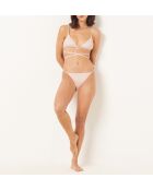 Reggiseno con ferretto Laroire de Soso con conchiglia stampata su fondo bianco