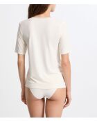 Warm Me Up T-shirt met kant ecru