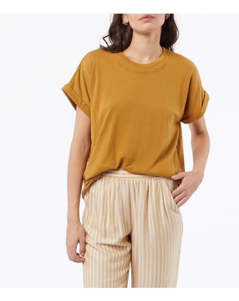 Saadi okerkleurige mosterdkleurige broek