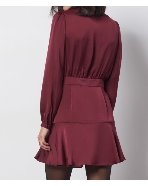 Orelie bordeauxrode jurk