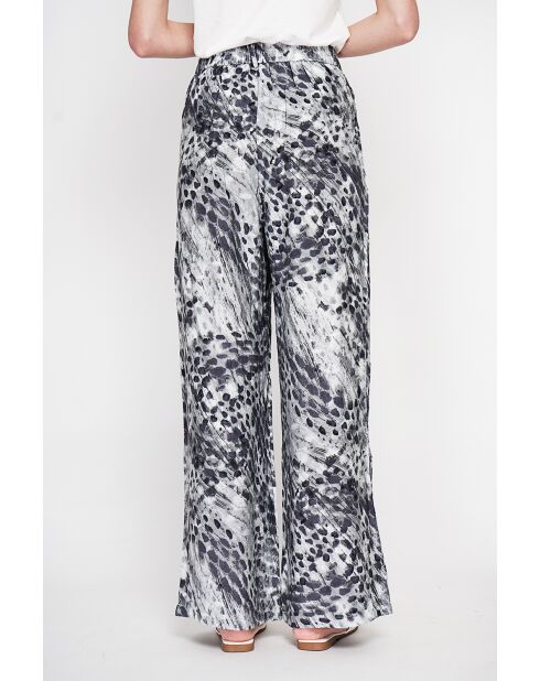 Pantalon en lin mélangé Aria noir