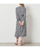 Meby schwarz-weißes bedrucktes Kleid