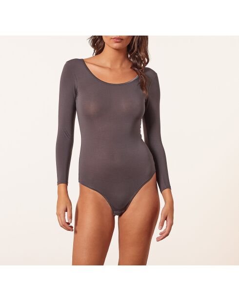 Einteiliger Body Warm Me Up Anthrazit