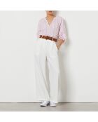 Blusa in jcq fared stampata su sfondo bianco