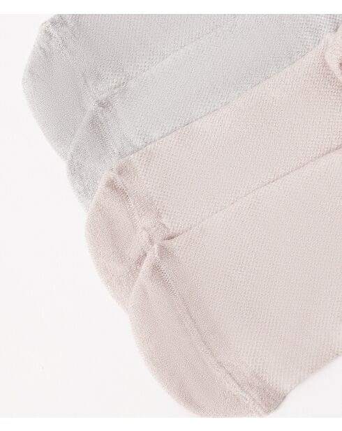 Sneaker Socks 2PP grijs/roze sokken