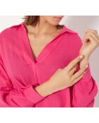 Tunique à manches courtes midi Aliya b fushia