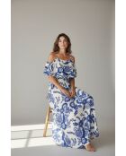 Robe en lin mélangé Nathie azur