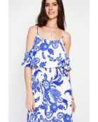 Robe en lin mélangé Nathie azur