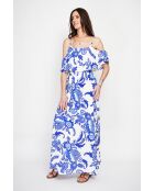 Robe en lin mélangé Nathie azur