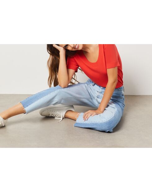 Chichi blauwe broek met patch