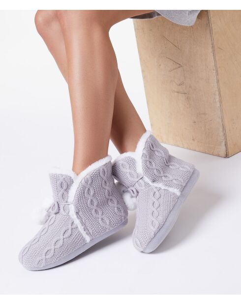 Mercy hellgraue Stiefel