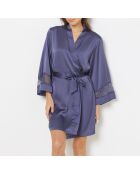 Mitternachtsblaues Negligé mit Sentimentmotiv