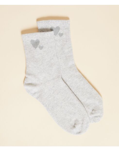 Cho Hearts lichte porseleinen sokken