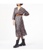 Athia jurk met marineblauwe print