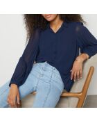 Marineblauw hemd Nala