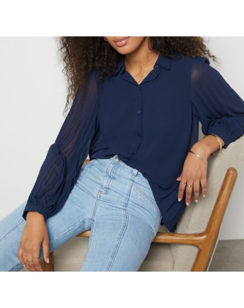 Marineblauw hemd Nala