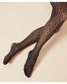 Collant Leopard noir