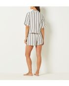 Camicia Kaitlin stampata su fondo bianco