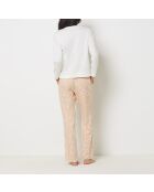 Ecru T-shirt van Pooja