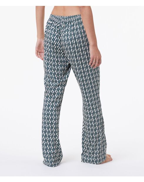 Levri-broek met groene achtergrondprint