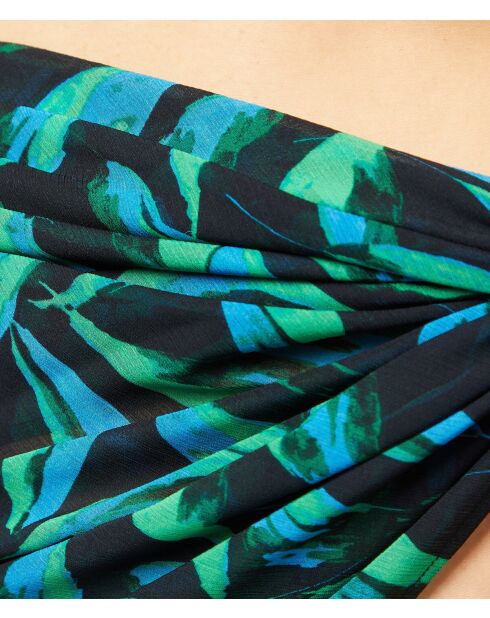 Perry B Langer Pareo mit mehreren Positionen, gedruckt auf schwarzem Hintergrund