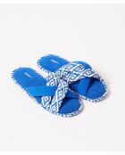 Tongs Celma bleu/écru