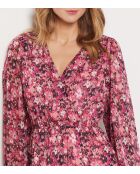 Ralone-Kleid gedruckt auf malvenfarbenem Hintergrund