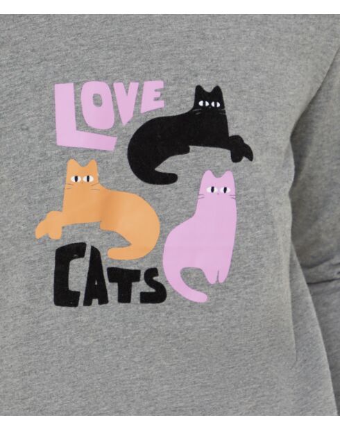 Chrys grauer dreiteiliger Pyjama