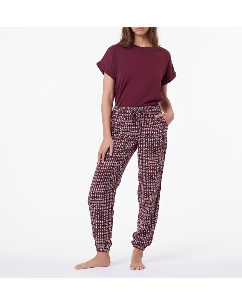 Sven bordeauxrode granaatbroek