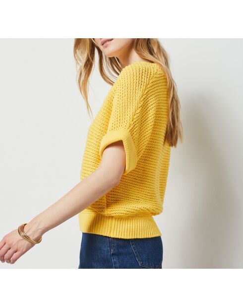 Maglione Crew giallo sole