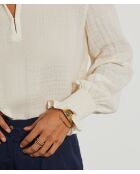 Beigefarbene Bluse Manilo