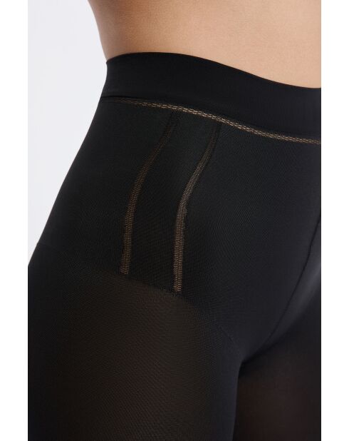 60D Triple Action schwarze Strumpfhose