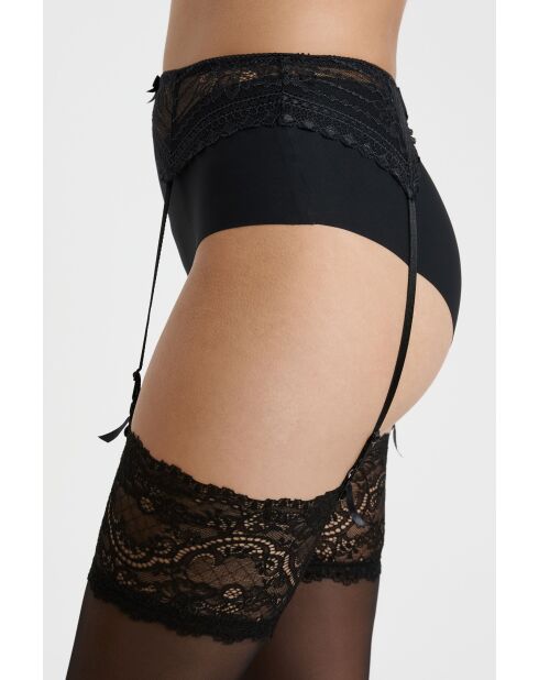 15D Schwarze Satinstrümpfe und Strumpfhosen