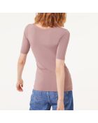 Warm Me Up T-shirt met kant, taupe