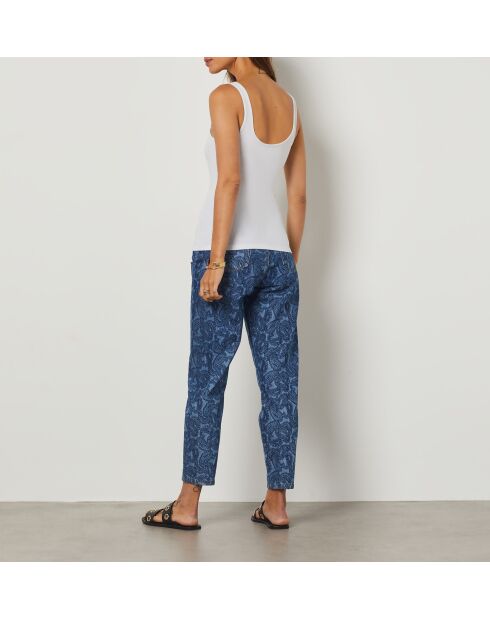 Blauwgroene Momi-broek met print