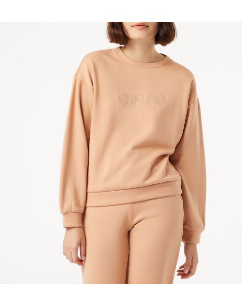 Sweatshirt met abrikoos van Cunta