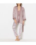 Caitlin taupe driedelige pyjama