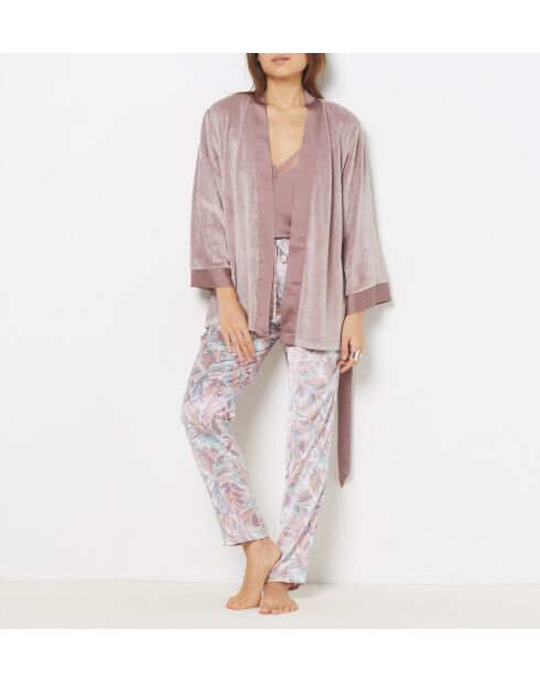 Pyjama trois pièces Caitlin taupe